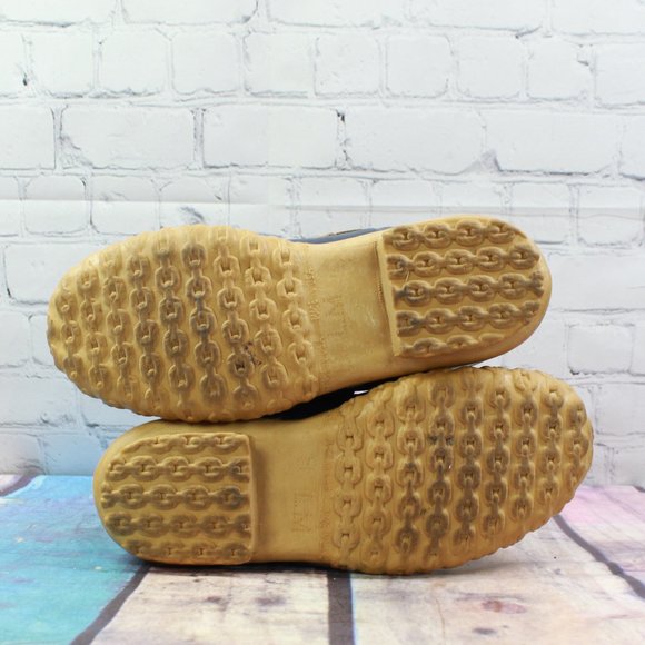 LL Bean Unlined Brown Leather Low Rubber Ankle Duck Boots Size 8 - Picture 9 of 9